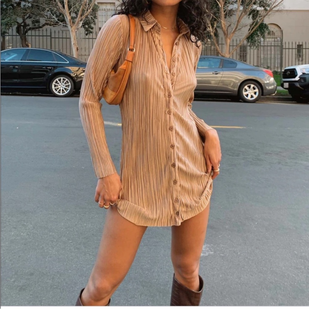 NWT - Princess Polly Colt Mini Tan Dress